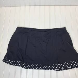 Lands End Black Mini Skort Swim Bottom Sz 20W